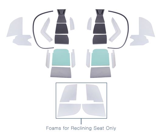 Triumph Seat Foams Vehicle Set - Cushion and Squab - RG1217